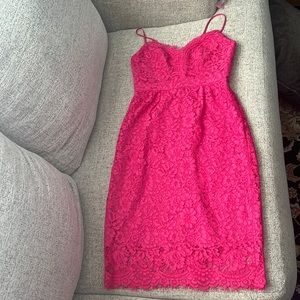 J Crew Dress - Pink Lace - 00